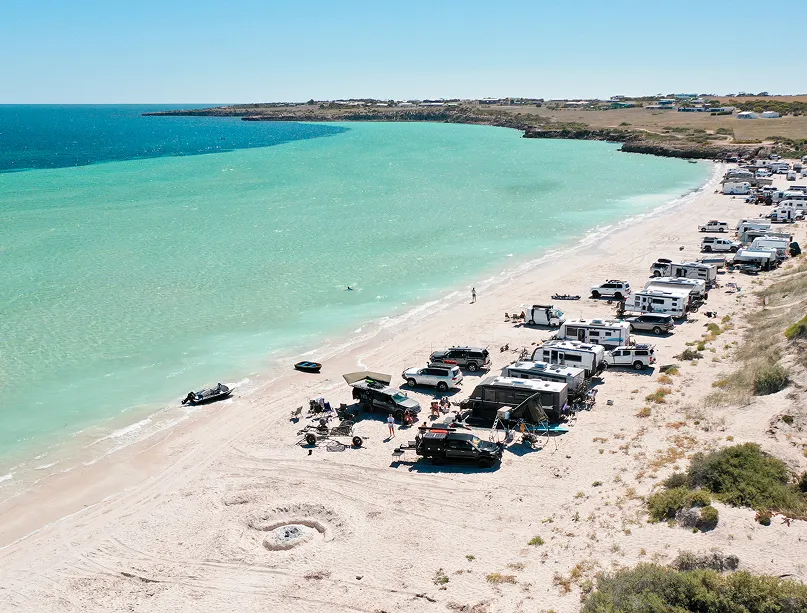 Jeep convoy support on beach